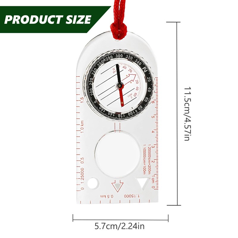 Clear Navigation Compass Orientation Compass for Scouts, Hiking and Survival