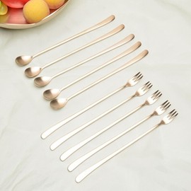 대구백화점 수타미방짜유기 놋봄 모던롱 티스푼티포크세트 Daegu Department Store Handmade Bangjja Organic Brass Modern Long Teaspoon and Fork Set