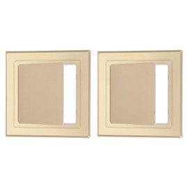 PATIKIL 5x5 Inch Self-Adhesive Access Panel, 2Pcs ABS Plumbing Access Doors Easy Wall Hole Cover for Drywall Plumbing Electrical Cables Wiring, Gold (120x120mm)