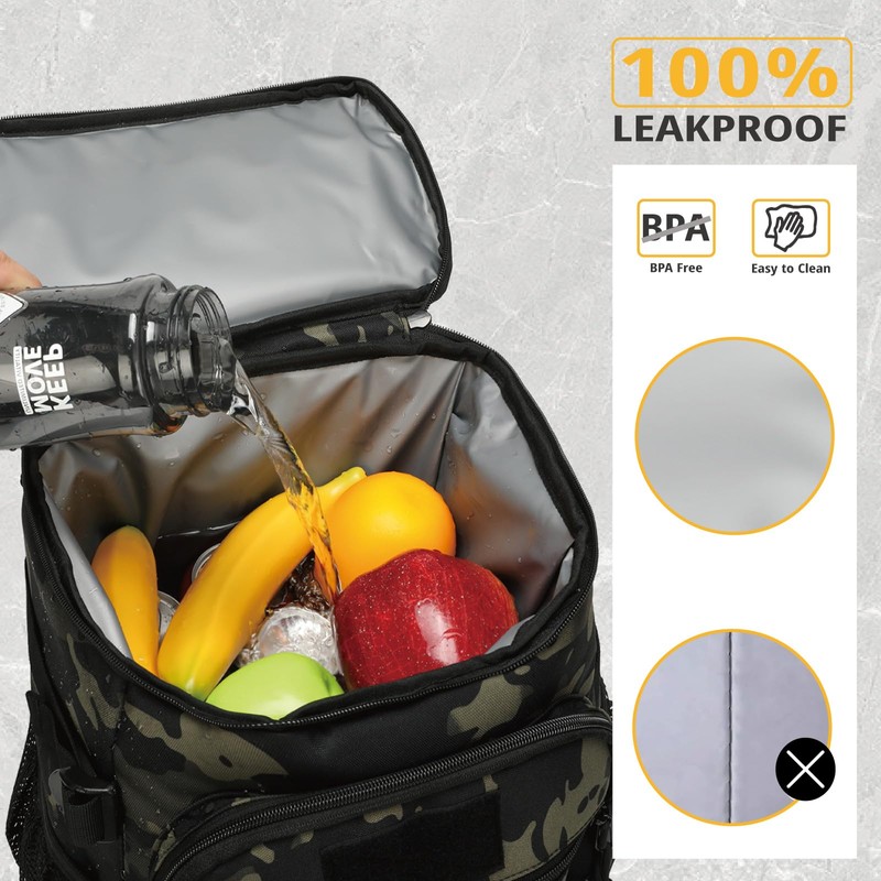 Tactical Backpack Cooler, 25L Cooler Backpack Insulated Leak-Proof, Heavy Duty