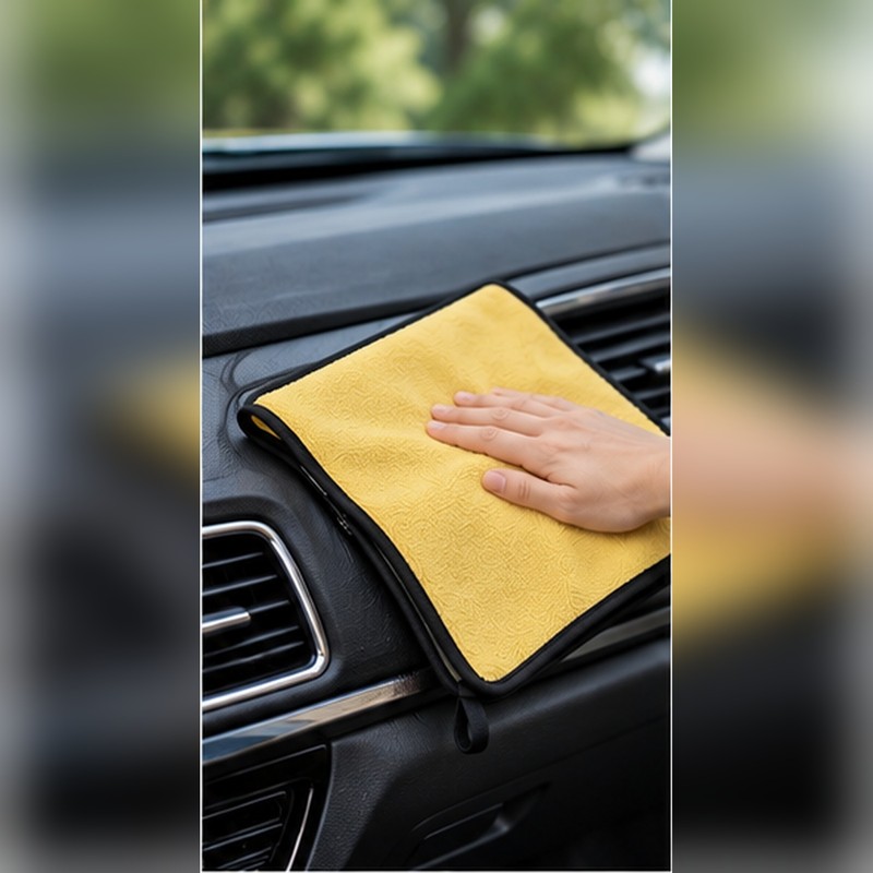 Microfiber Cleaning Towels for Car Care – Thickened Absorbent Yellow