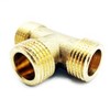 Brass T Shape Water Fuel Pipe Male Tee Adapter Connector
