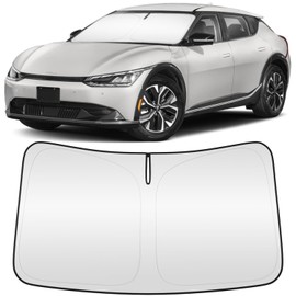 Windshield Sun Shade for Kia EV6 2022 2023 2024 2025 Custom Fit Foldable Front Window Sunshade Sun Visor Protector Block UV Rays Keep Your Car Cooler