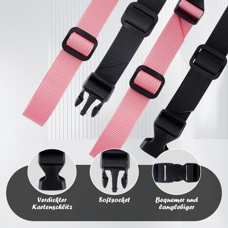ROOMHUAWAY Pack of 2 Pink Chest Strap Backpack, Adjustable Chest