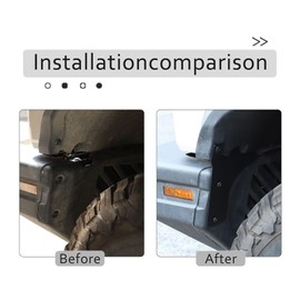 DIYUCAR Car Front Wheel Mudguard Compatible with Ineos Grenadier 2020-2024 Black Front Wheel Mudguard Splash Guard Mudguard Car Accessories