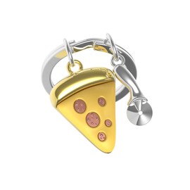 O meta[l]morphose METALMORPHOSE Pizza Keyring - Gift for Men, Gift for Women, Yellow, One Size, yellow