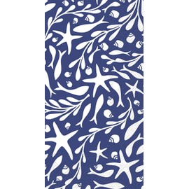 IHR Ideal Home Range Dinner Napkins Kate Nelligan Disposable 3-Ply Paper Hand Towels, 8.5" x 4.5", Tidepool, 16-Count