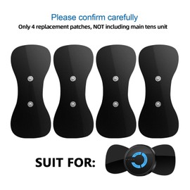 4 Pack Replacement Black Pads with Independent Pack,Adhesive Electrode