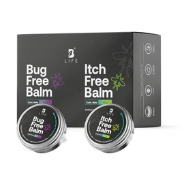 Anti-picaduras de Insectos Natural y Bálsamo para picaduras de Insectos. Kit de 2 bálsamos de 113g c/u. Mezcla de Aceites Esenciales, Aromalogía Tópica. Kit Bug Free & Itch Free