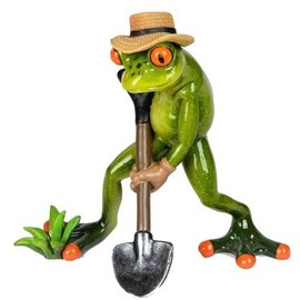 formano Frog Gardener with Shovel Frog House