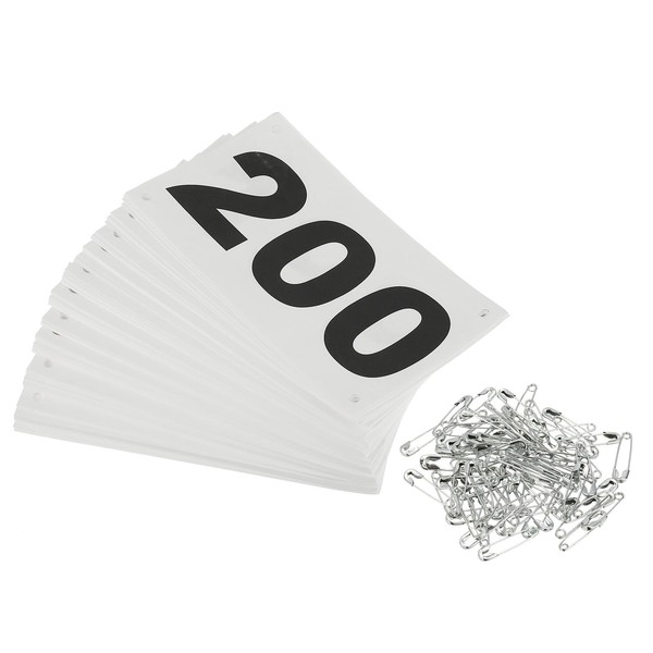 PATIKIL Tearproof Running Bib Numbers 7x4 Inch, 1-200 Waterproof Race