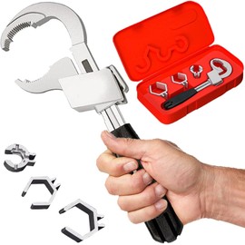 LXFNDZW Adjustable Double-Ended Wrench - Heavy-Duty Shower Drain & Bathroom Wrench for Faucet, Sink, Pipe Plumbing Repair