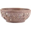 ARTISENIA Soapstone Floral Design Handmade Scrying & Smudge Bowl |