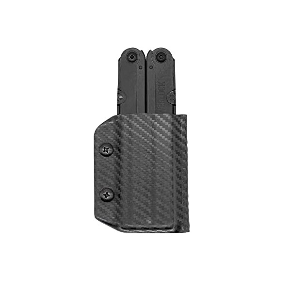 Clip & Carry Kydex Multitool Sheath for SOG POWERLOCK ~ Made in USA (Multi-tool not included) Multi Tool Holder Holster (Carbon Fiber Black)