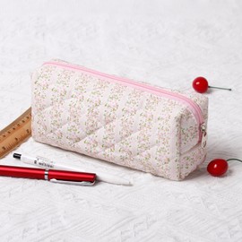 SURBEAV Pencil Case Pen Case Office College School Storage Bag Pouch Holder Box Organizer Makeup Pouch Cosmetic Bag Aesthetic Cute Pencil Case for Girls Boys Kids (A)