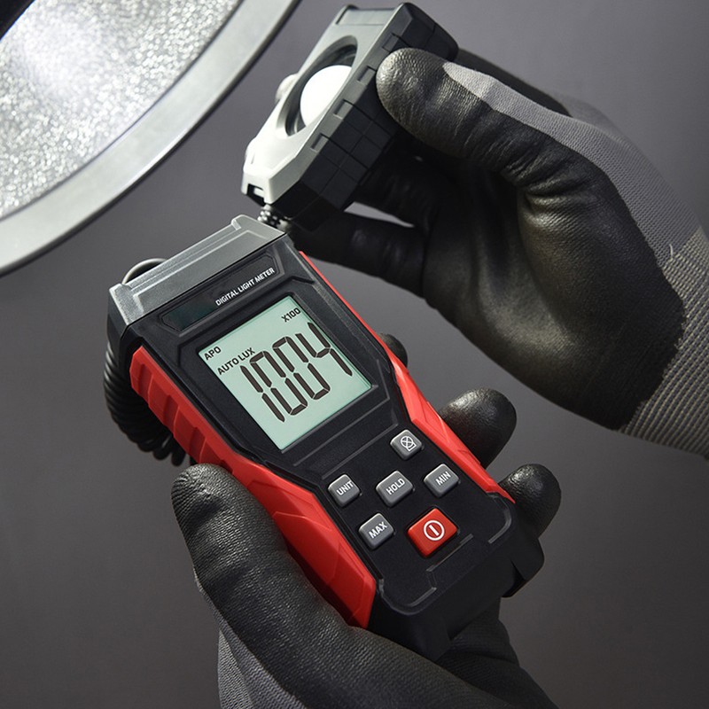 Digital Illuminometer 200000LX High Accuracy Light Meter Automatic Power Off
