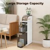 WUSILILU 3 Drawers Bathroom Floor Organizer Cabinet,Free Standing Cabinet w/4