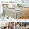 maxmill Rectangle Linen Texture Tablecloth Stain Proof Waterproof Wrinkle Free