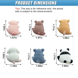 ZIMISI 6PCS Car Dashboard Ornament, Auto Navigator Screen Decoration, Cute Rear View Mirror Ornaments, Funny Vehicle Interior Accessories for Women, Men (Lying down)