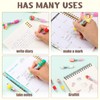 Candcamp 30 Pcs Mini Fun Cartoon 4 Color Pen Set,0.7mm