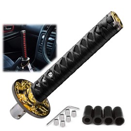 EZAUTO WRAP 20cm Black Shift Knob Samurai Sword Alloy Katana with Adapter Universal