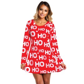 Tipsy Elves Women's Christmas Ho Ho Ho Dress Size Large