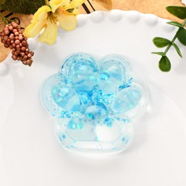 Taba Squishy Paw Toys, Fufu Squishy Squeeze Transparent Cat Paw, Stress Relieving Fidget Toys, Birthday Party Chirstmas Gifts for Adults Kids, Transparent Blue
