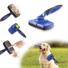 BOTH WINNERS Dog Shedding Brush Kit, Self Cleaning Slicker Brush, Self cleaning slicker deshedding comb ,Shedding Blade for Dogs and Cats, Grooming Kit with Ergonomic Handle 3 Packs