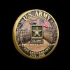 U.S. Army 250th Anniversary Commemorative Gold-Plated Challenge Coin, Double-Sided High