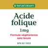 Nature's Bounty Folic Acid 1 mg 150 Tablets (Packaging May
