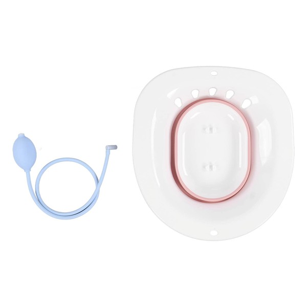 Toilet Bathtub, Without Squats, Reduces Pain, Leak-Proof, Water Massage, Foldable Seat Bath with Rinse Bath, Foldable Toilet for Postpartum Time (Pink)