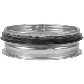 4'' Inch / 100mm Round Galvanized Steel End Cap with Rubber Gasket - Round Vent Cover - Indoor and Outdoor Pipe Cover - Air Ventilation - Dryer Duct End Cap - Ducting Metal Plug - Steel Duct Cap