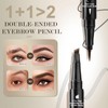3pcs Eye Makeup Tool Set,Double Ended Eyebrow Pencil,Lower Lash Eyeliner,Freckle