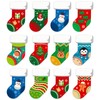 SICOHOME Christmas Cut-Outs for Classroom 4"x6" Assorted Xmas Stocking Cut-Outs