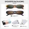 SCVGVER Oval Sunglasses for Women Men, 90s Skinny Sun Glasses,