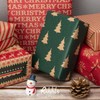 Ribbli Christmas Wrapping Paper - Kraft Paper with Snowflake/Tree/Red Stripe/Merry