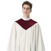 IvyRobes Unisex V Shape Choir Stole in Solid Color, Maroon,