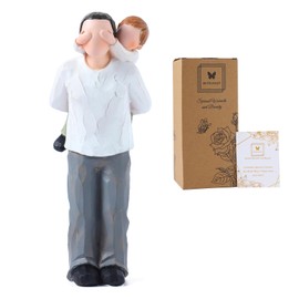 BUTILIVEEN Grandpa Gifts- Grandpa Fathers Day Birthday Gift, 8 Inch Resin Grandfather and Grandson Figurines