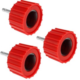 Copper Pipe External Cleaner for Drill, Clean 1-inch Copper Pipes & Tubes for Soldering, 3 Tube Cleaning Brushes，Steel Pipes Tubes and Fittings，with Wire Bristles & 1/4” Shank (1'') 1