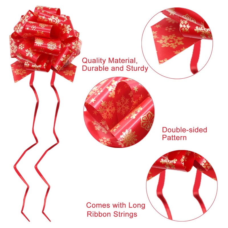 Derbway Christmas Bows Pack of 12 5 Inch Gift Bows