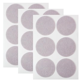 KHP-005 Furniture Protection Pad [Round Large] 1.8 inches (45 mm) Circle Scratch Resistant Floor, Chair, Legs Felt 3 Sheets, 18 Pieces, Beige, Glitter