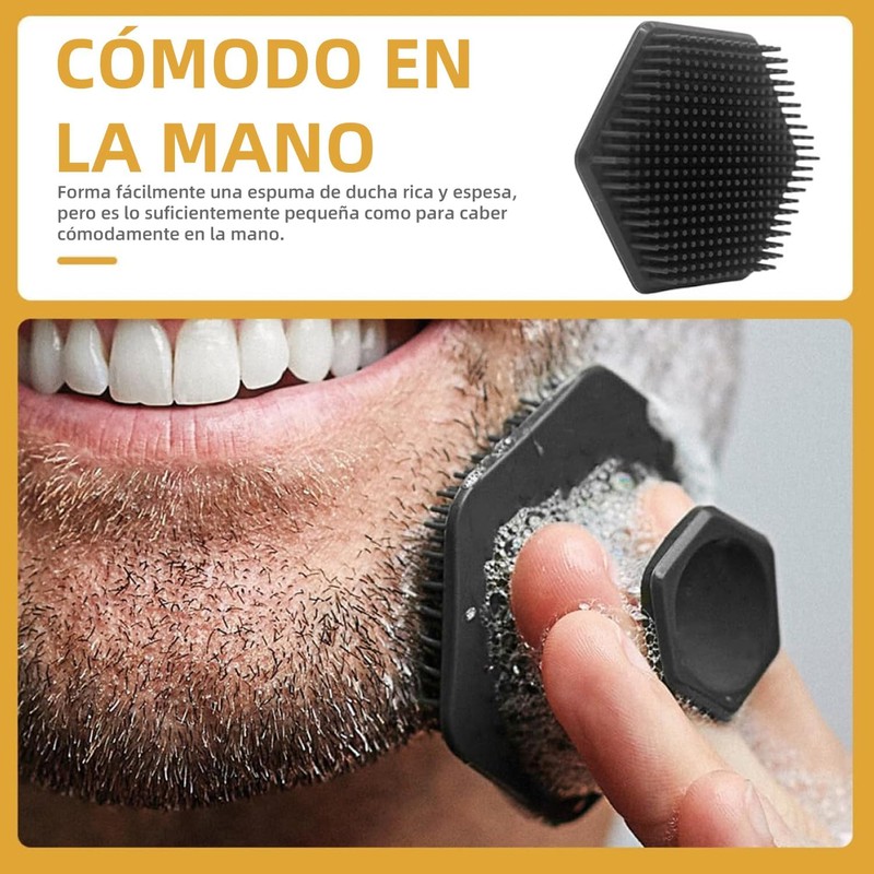 Set de 4 Cepillos Corporales de Silicona para Baño:Cepillo de