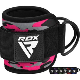 RDX Ankle Straps Strength Training Ring Weight Lifting Machine Fastening Ankle Straps Fitness Training Pull Up Exercises Legs Men Women Home Gym Training