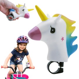 GAROMIA Bicycle Horn Children Girls Bicycle Bell Children Unicorn Bicycle Squeeze Horn Bicycle Bell Colourful Unicorn Horn Cartoon Bicycle Bell for Children's Bicycle Scooter Balance Bike Accessories