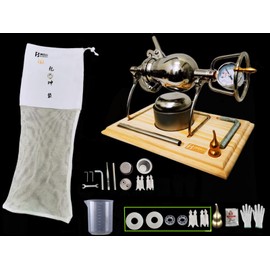 230ml /260ml /400ml DIY Retro Mini Popcorn Machine Popcorn Poppers Old Fashioned Stainless Steel Popcorn Maker Small Vintage Popcorn Popper Machines with Mini Popcorn Bag Popcorn (230ml)