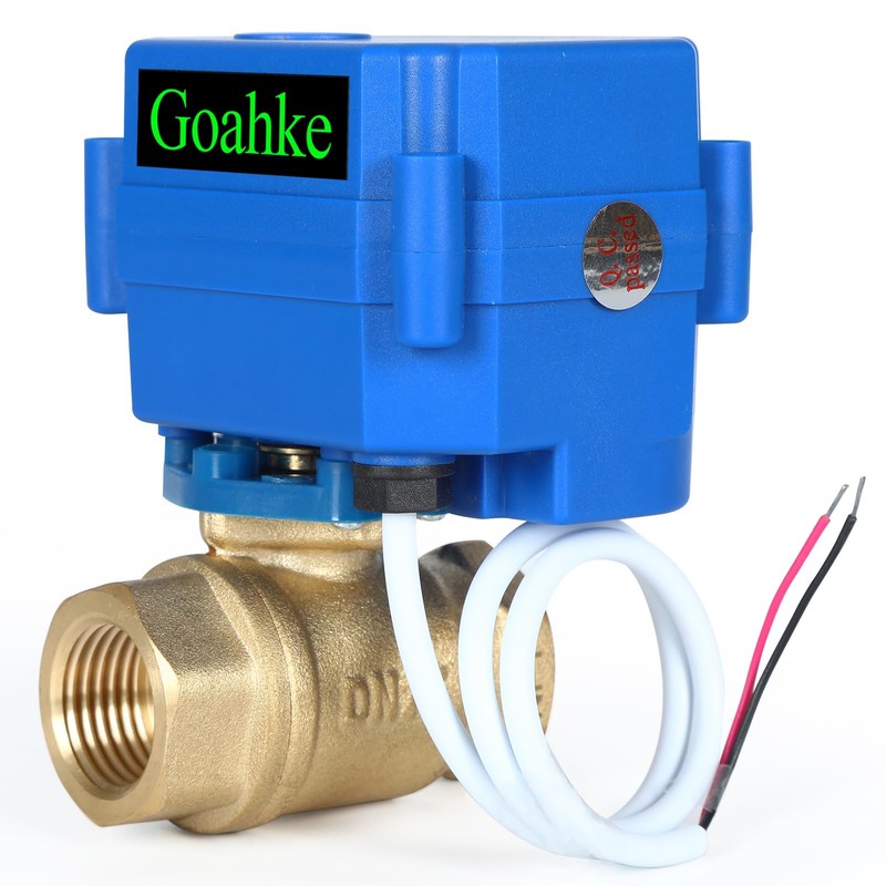 1" Motorized Ball Valve, Brass Ball Valve, Standard Port, 9-24V