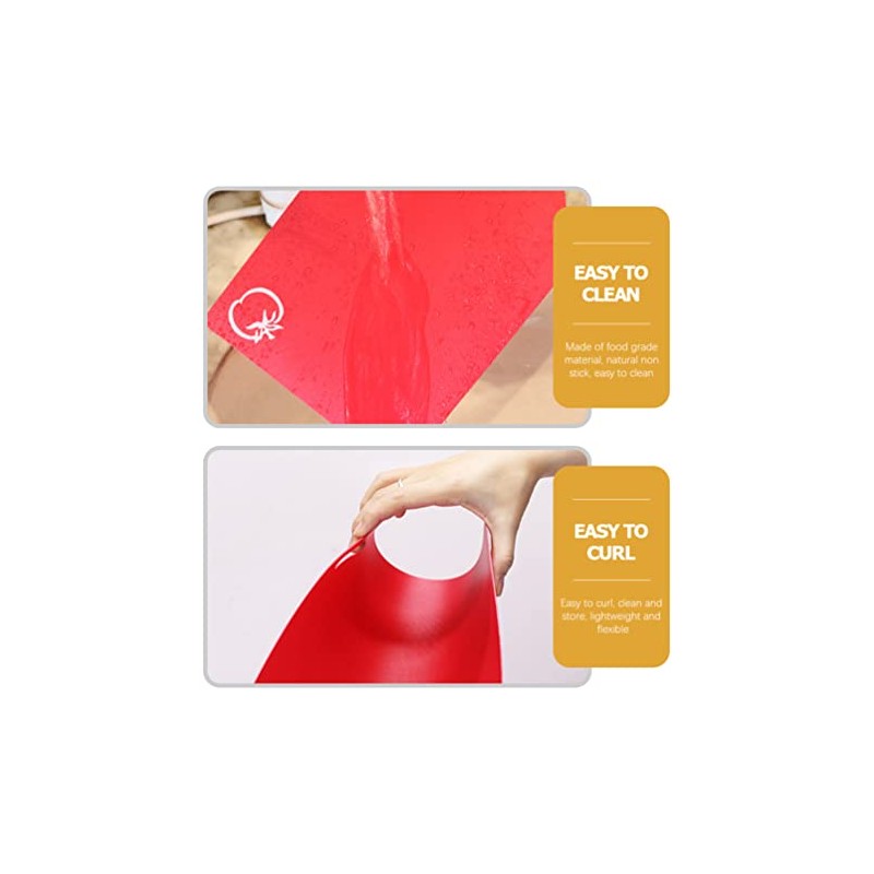 iplusmile 4piezas Tablero De Corte Antideslizante De Plástico Flexible Para