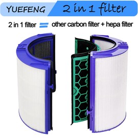 TP06 HEPA Replacement Filter for Dyson HP06 TP06 HP07 TP07 TP7A HP09 TP09 HP09 TP09 PH01 PH02 PH03 PH04 360° Combi Glass Purifying Fans, Part No. 970341-01, 2-in-1 Upgraded Replacement, 2 PACK