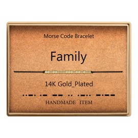 S&TStores Adjustable Family Morse Code Bracelet, Secret Message Friendship Trendy Jewelry