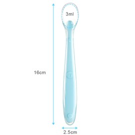 Vicloon Baby Silicone Spoons, 5 PCS Baby Training Feeding Spoons for First Stage 4 Months Toddlers, Infants Utensils Feeding Supplies, Soft Tip BPA Free Gum-Friendly Dishwasher Boil-Proof